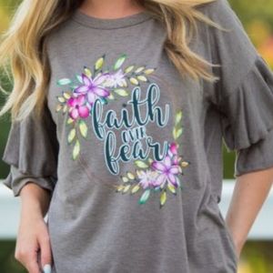 Faith Over Fear w Flowers